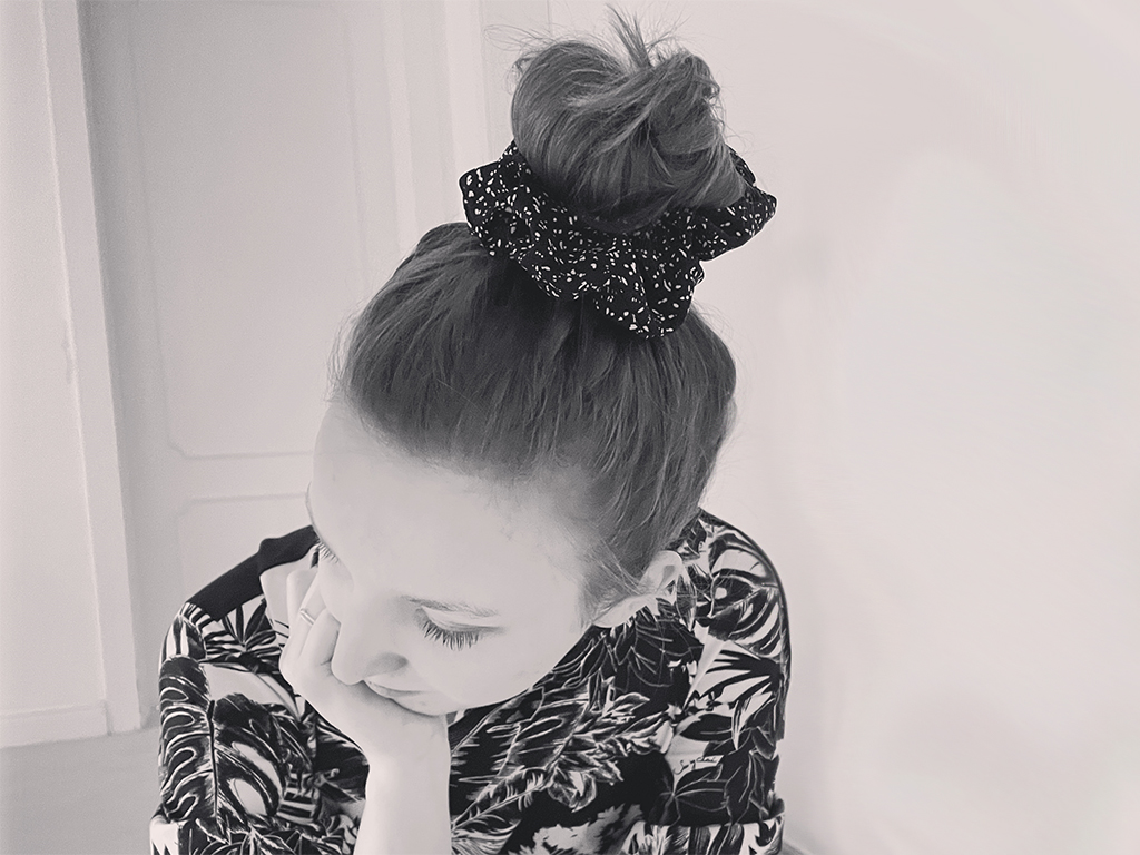 Scrunchie Amelie noir