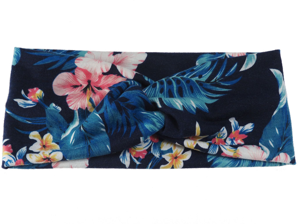 Haarband Flora dunkelblau