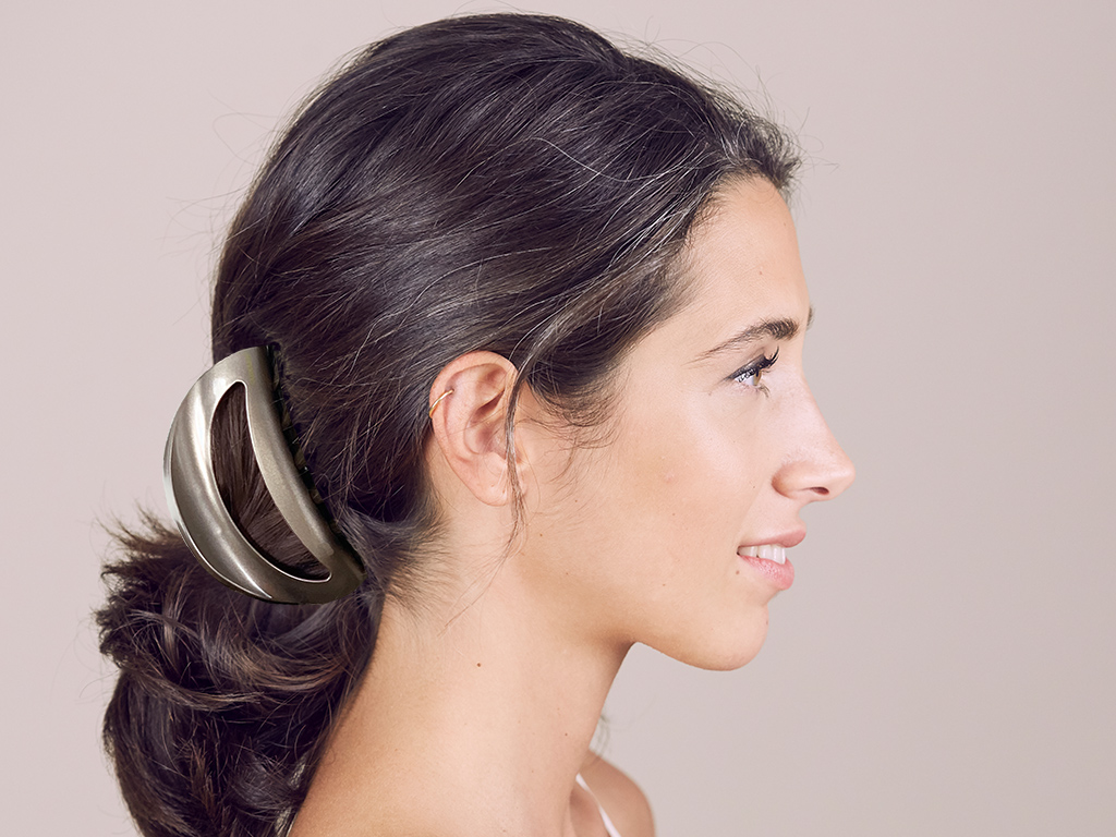 Haarklammer Emmi beige groß