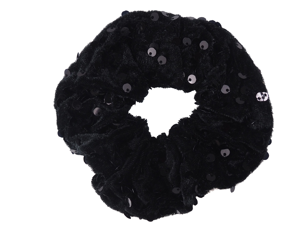 Scrunchie Paillette schwarz