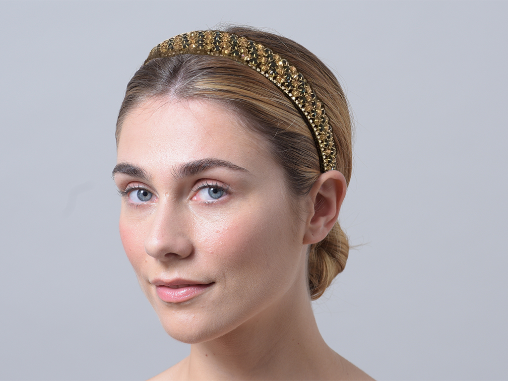 Haarreif Alessia honey-blue