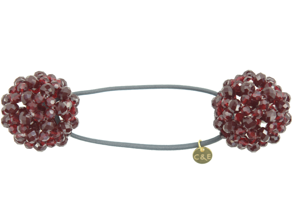 Haargummi Claire bordeaux