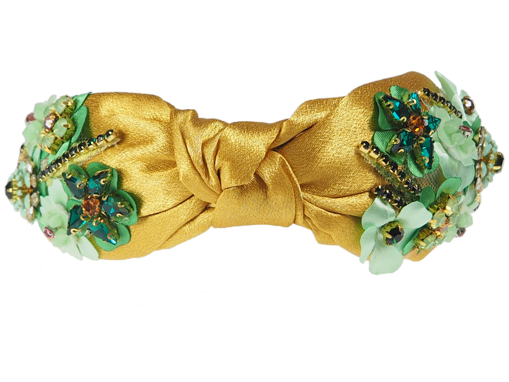 Haarreif Grace goldgelb