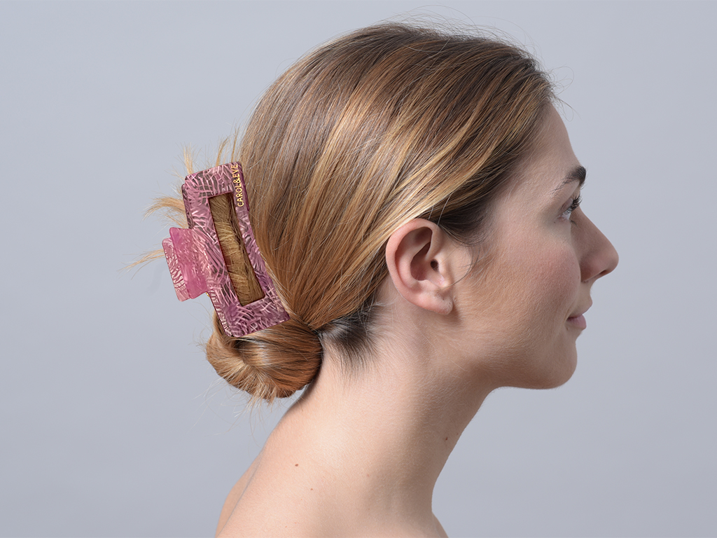 Haarklammer Lykka pink groß