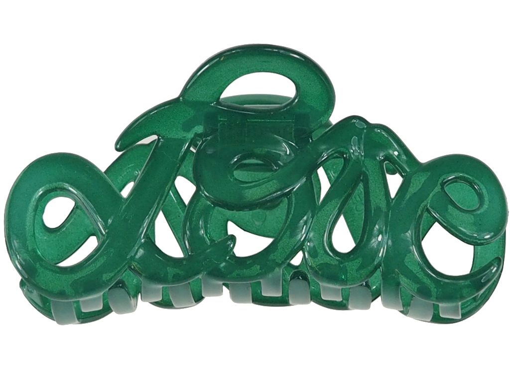 Haarklammer Love grün groß