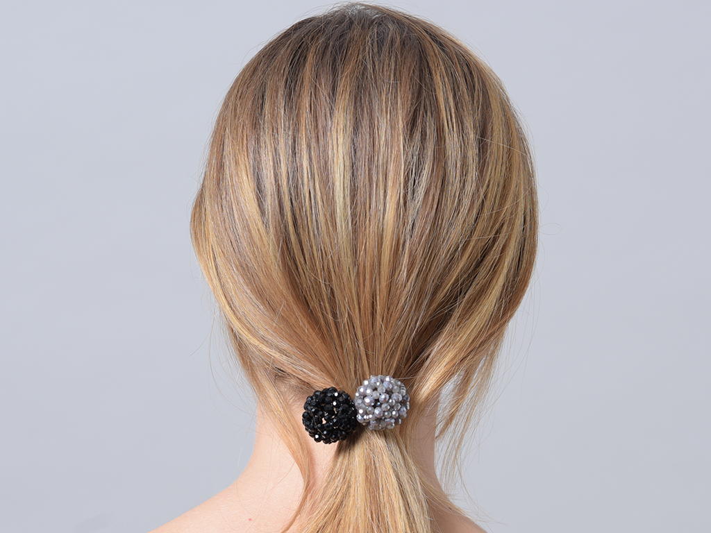 Haargummi Claire schwarz-grau