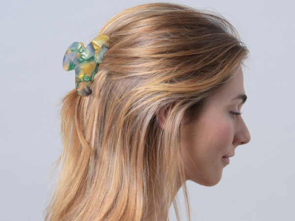 Haarklammer Elena blue-green medium