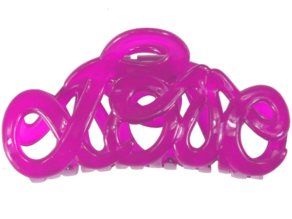 Haarklammer Love pink groß